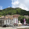 Calles De Sintra con vista al castillo de los Moros